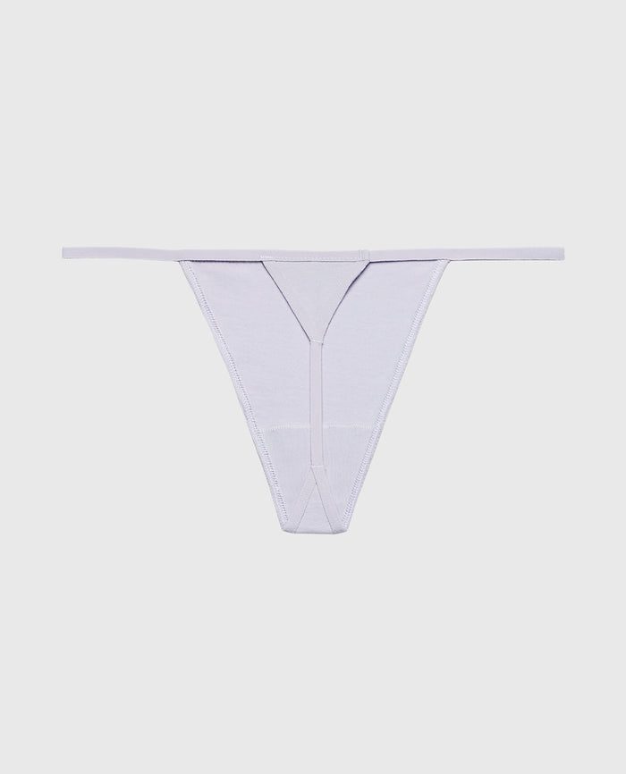 Smooth Cotton G-String Panty in Cosmic Sky