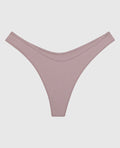 Smooth High Leg Thong Panty in Winterberry