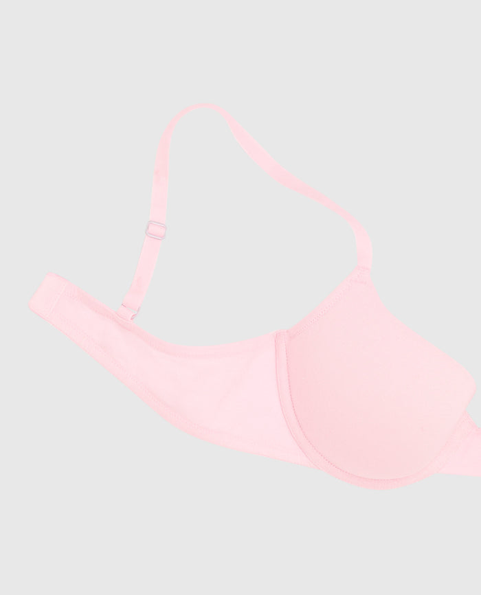 Smooth Lightly Lined Demi Bra in Pink-A-Boo