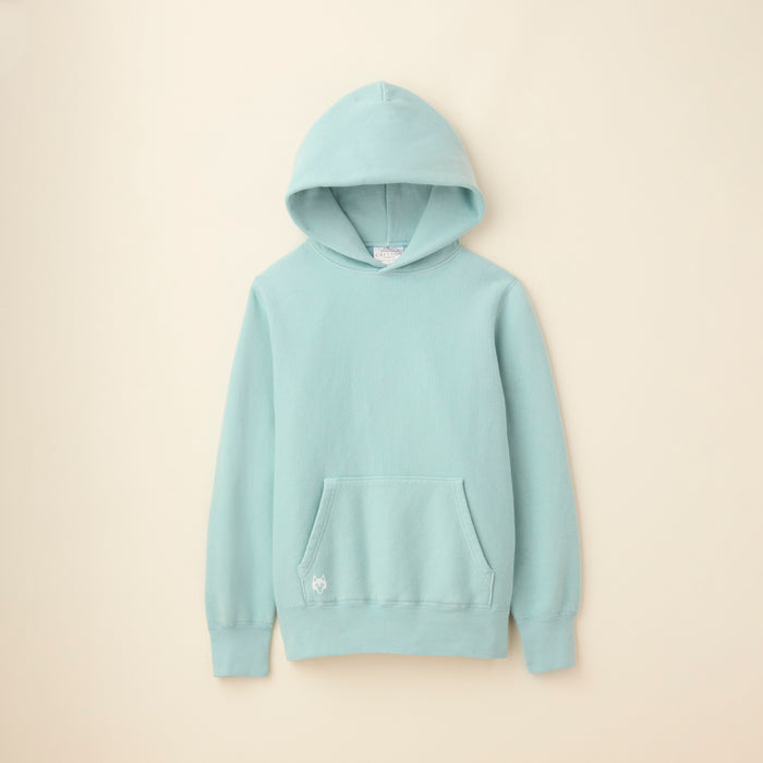 Rain Pastel Mint Heavyweight Fleece Hoodie - Flat Lay Front View | Greyson Clothiers
