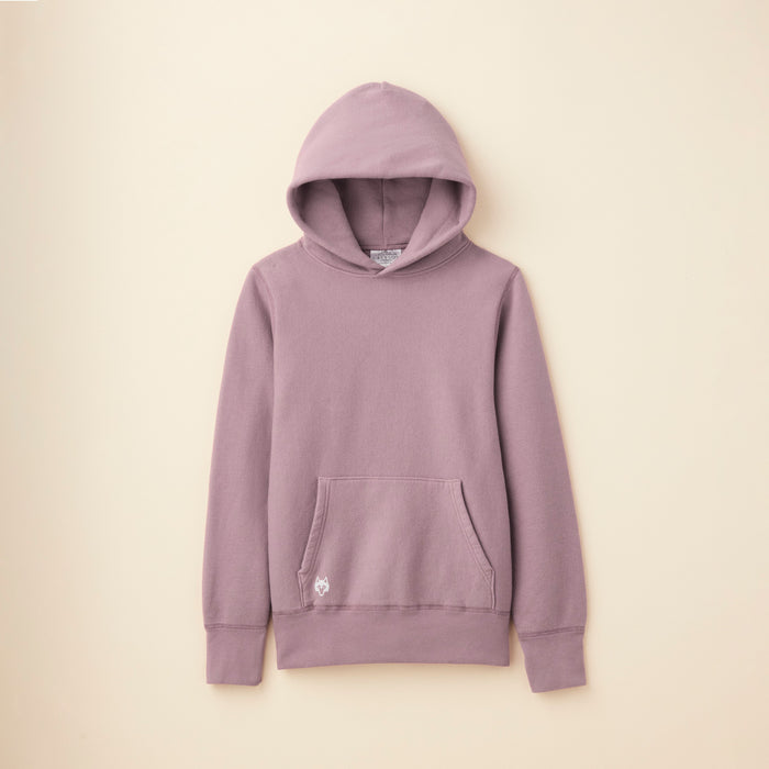 Elderberry Pastel Purple Brushed Fleece Hoodie - Flat Lay Front View | Greyson Clothiers