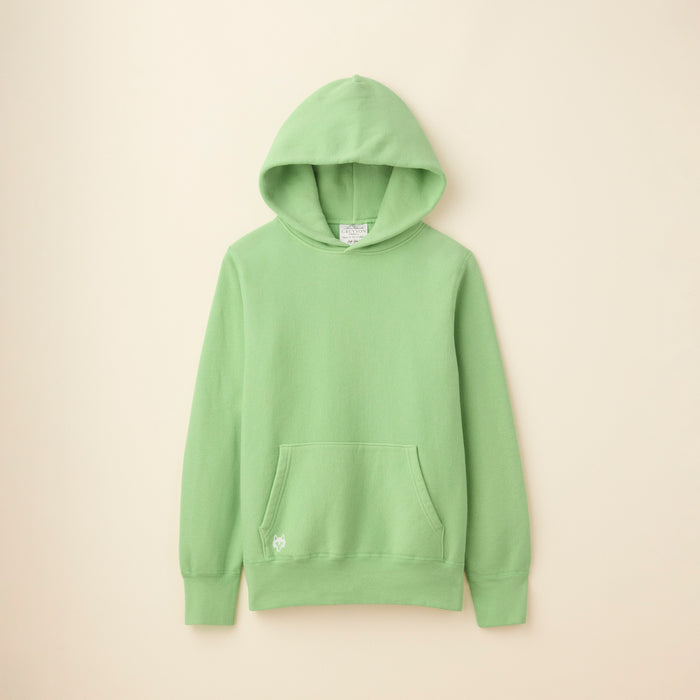 Arcadian Green Pastel Heavyweight Fleece Hoodie - Flat Lay Front View | Greyson Clothiers