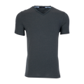 Charcoal Performance V-Neck Tee - Front View | Greyson Clothiers