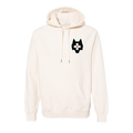 Stone Spirit Wolf Fireside Hoodie - Front View with MH Foundation Wolf Chest Logo | Greyson Clothiers