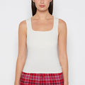 Square Neck Sleep Tank in Egret