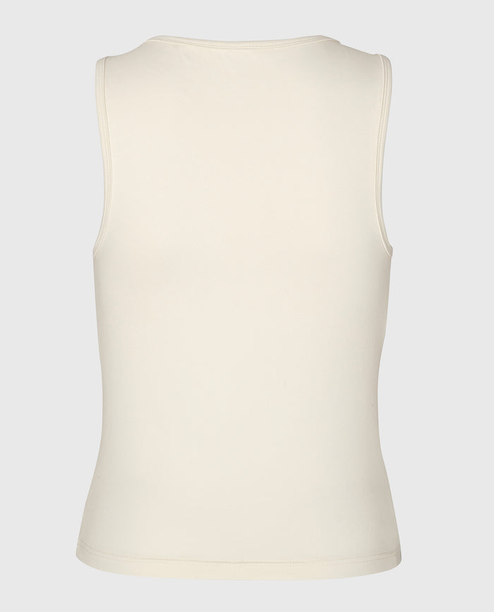 Square Neck Sleep Tank in Egret