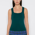 Square Neck Sleep Tank in Emerald Green