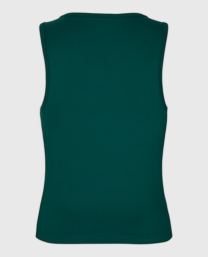 Square Neck Sleep Tank in Emerald Green