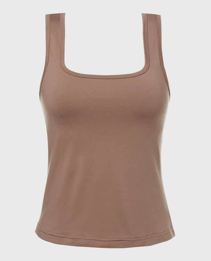 Square Neck Sleep Tank in Leafless Tree