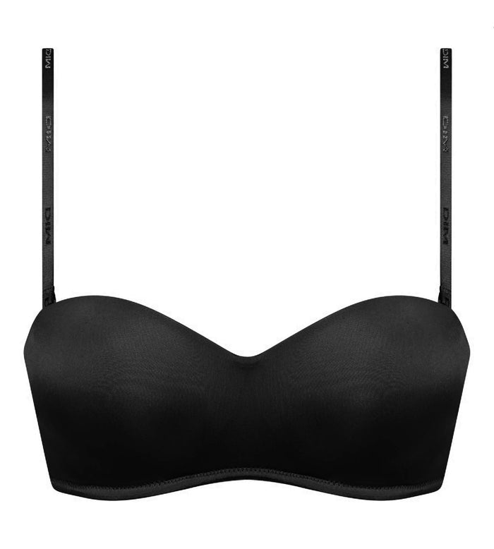 Strapless Non-Wired InvisiFree Bra in Tuxedo Black