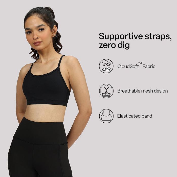 Strappy Racerback Sports Bra - BlissClub