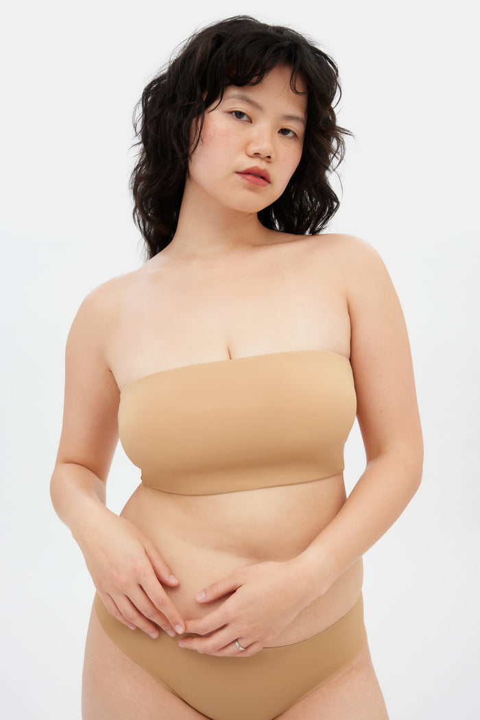 Suede Bandeau Bra