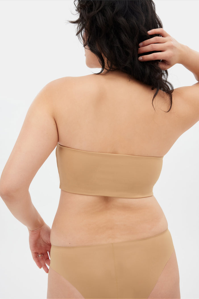 Suede Bandeau Bra