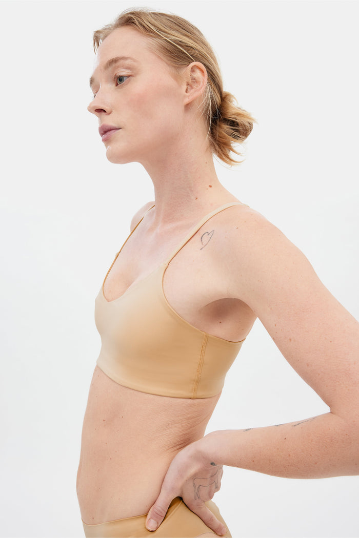 Suede V Neck Bralette