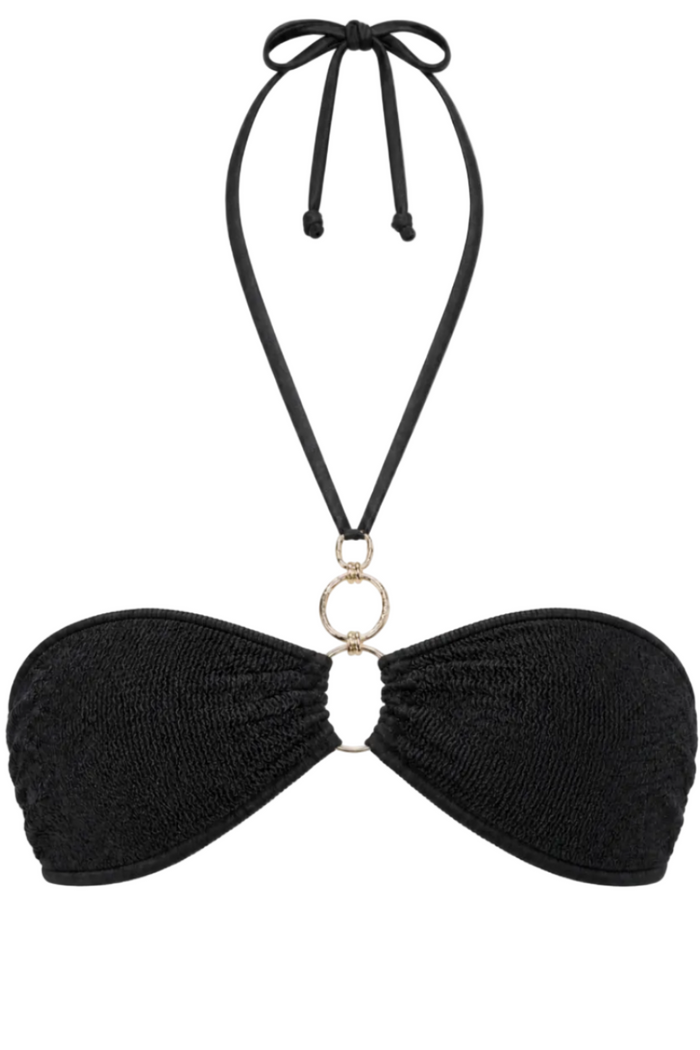 TAHITI GOLD RING HALTER STRINGS BIKINI TOP