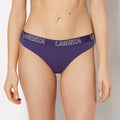 Thong Panty With Logo in Mulberry Purple