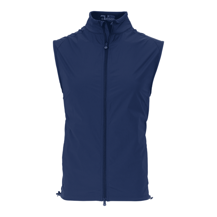Greyson Clothiers Trailwolf Full-Zip Vest in Maltese Blue - Front View | Greyson Clothiers