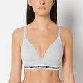 Triangle Padded Bra in Heather Grey