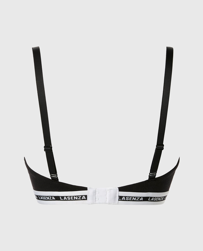 Triangle Padded Bra in Tuxedo Black