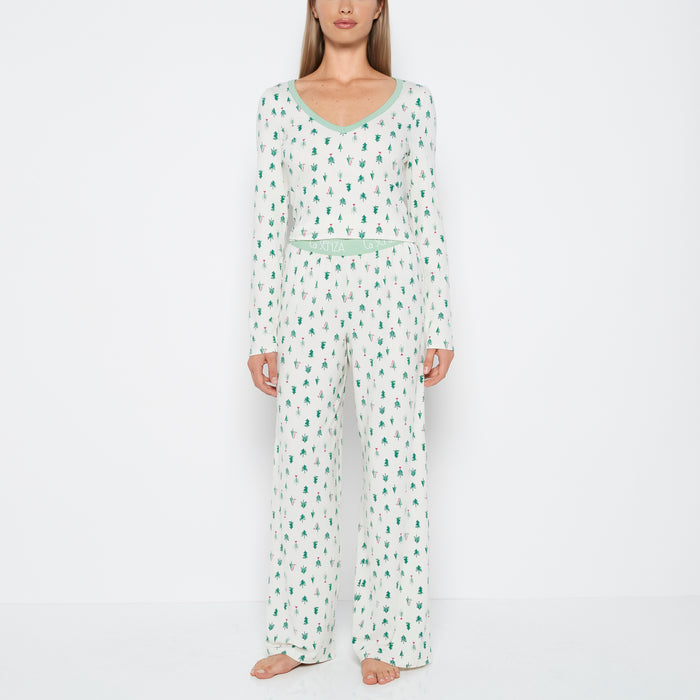 Two-Piece PJ Set in Tiny Trees