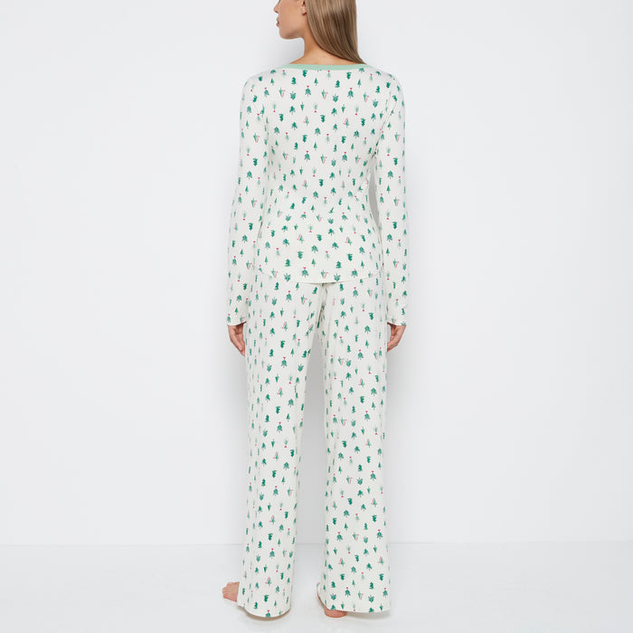 Two-Piece PJ Set in Tiny Trees