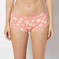 Ultrasoft Boyshort Panty with Bow Detail in Blush Floral Silhouette