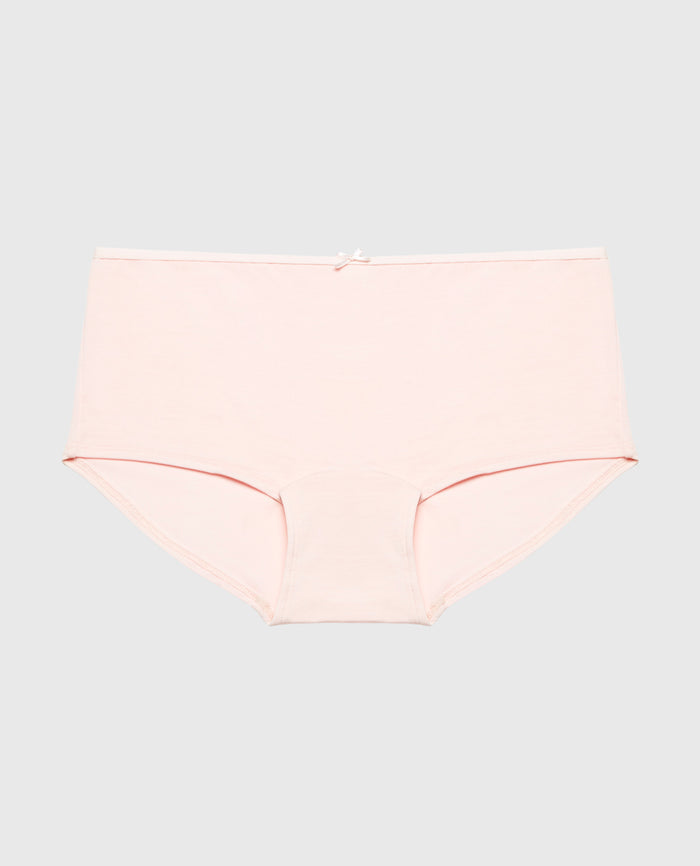 Ultrasoft Boyshort Panty with Bow Detail in Crystal Pink