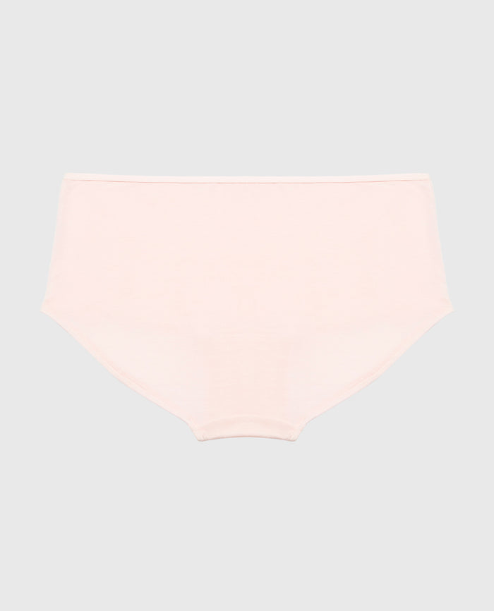 Ultrasoft Boyshort Panty with Bow Detail in Crystal Pink