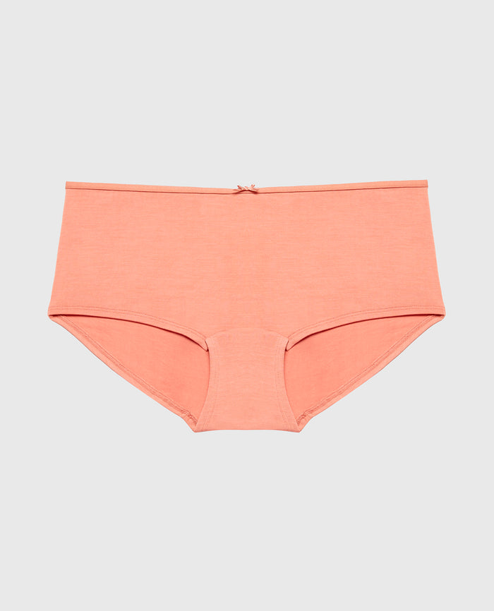 Ultrasoft Boyshort Panty with Bow Detail in Desert Sand