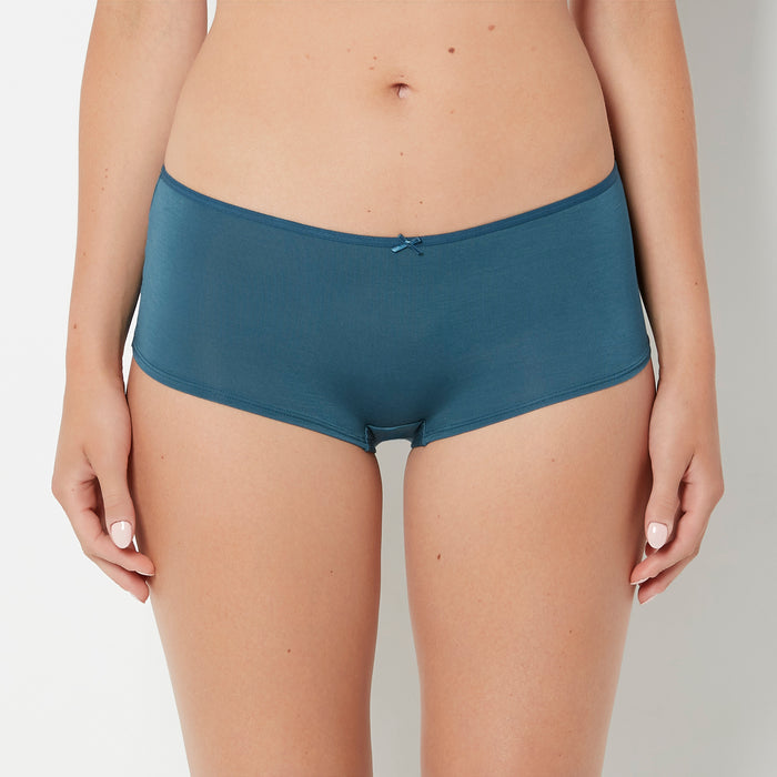 Ultrasoft Boyshort Panty with Bow Detail in Legion Blue