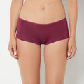 Ultrasoft Boyshort Panty with Bow Detail in Magenta Purple