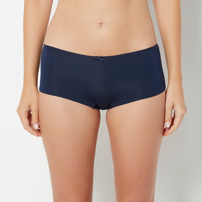 Ultrasoft Boyshort Panty with Bow Detail in Navy Blazer
