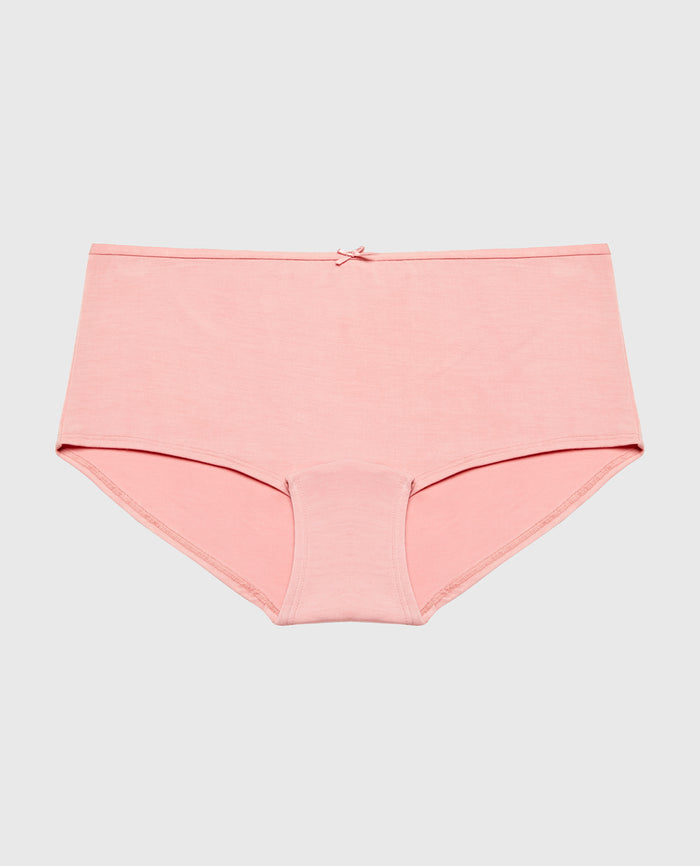 Ultrasoft Boyshort Panty with Bow Detail in Rose Elegance