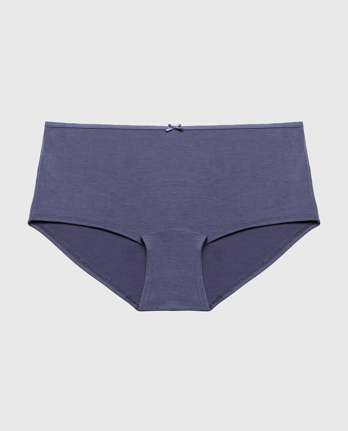 Ultrasoft Boyshort Panty with Bow Detail in Vintage Indigo