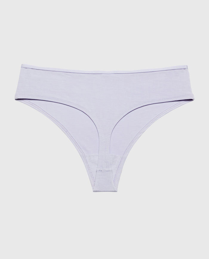 Ultrasoft High Waist Thong Panty with Bow Detail in Cosmic Sky