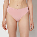 Ultrasoft High Waist Thong Panty with Bow Detail in Rose Elegance