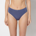 Ultrasoft High Waist Thong Panty with Bow Detail in Vintage Indigo