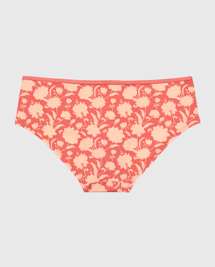 Ultrasoft Hipster Panty with Bow Detail in Blush Floral Silhouette