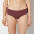 Ultrasoft Hipster Panty with Bow Detail in Plum Wine