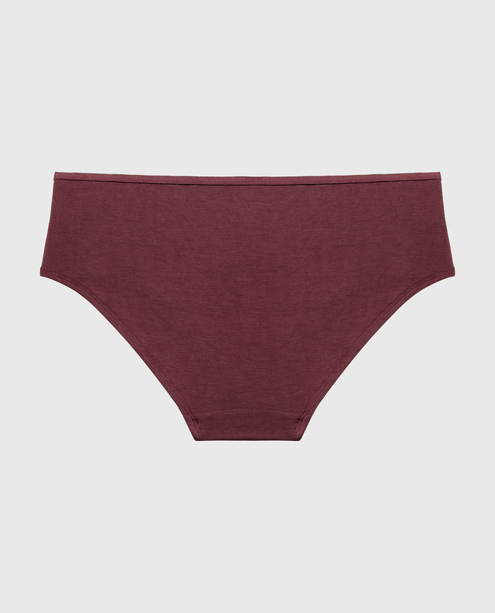Ultrasoft Hipster Panty with Bow Detail in Plum Wine