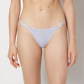 Ultrasoft String Side Thong Panty with Bow Detail in Cosmic Sky