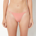 Ultrasoft String Side Thong Panty with Bow Detail in Desert Sand