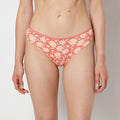 Ultrasoft Thong Panty with Bow Detail in Blush Floral Silhouette