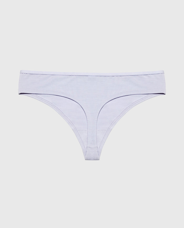 Ultrasoft Thong Panty with Bow Detail in Cosmic Sky