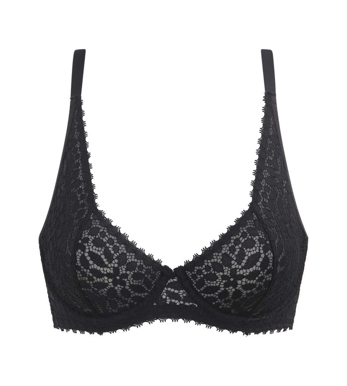 Underwire floral lace bra in Black Daily Dentelle in Tuxedo Black
