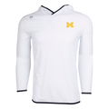 Arctic University of Michigan Colorado Hoodie - Front View with Navy Contrast Tipping & Wolverines M Logo | Greyson Clothiers