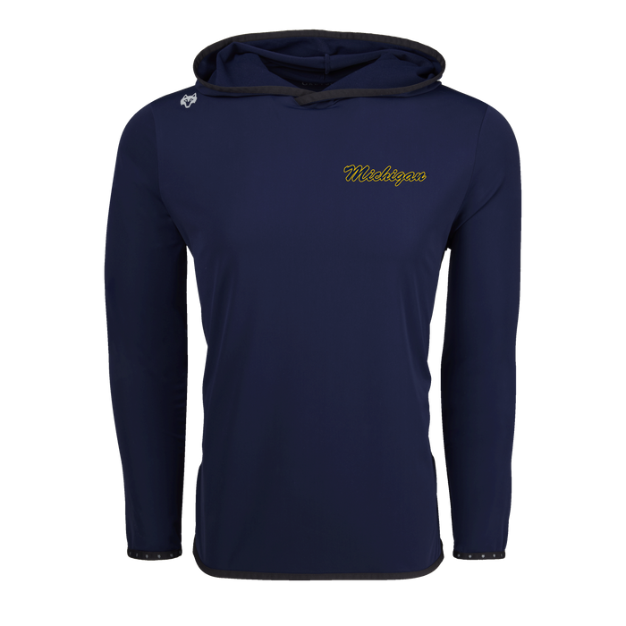 Maltese Blue University of Michigan Stadium Series Colorado Hoodie - Front View | Greyson Clothiers