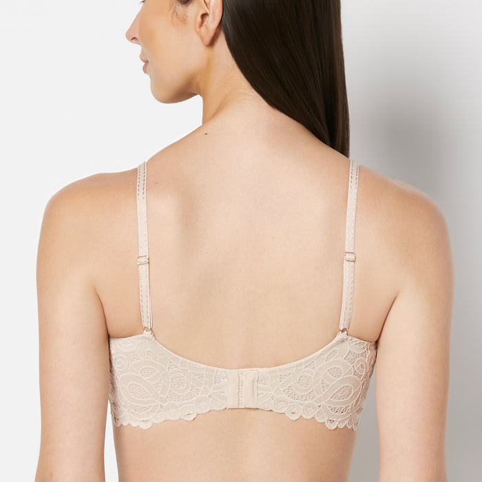 Unlined Balconette Bra in Craft Lace in Moonlight