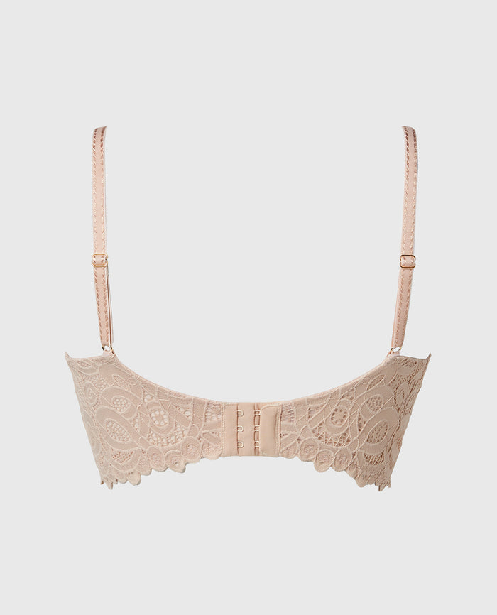 Unlined Balconette Bra in Craft Lace in Moonlight