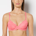Unlined Demi Bra in Charmed Lace in Pink Lemonade